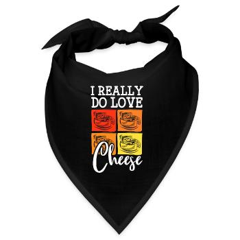 Käseliebhaber Foodie Käserei - Bandana - Schwarz - Vorne