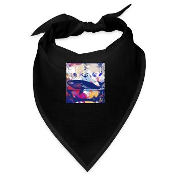 Graffiti, Badezimmer, Bad, Malerei, bunt,wal - Bandana - Schwarz - Vorne