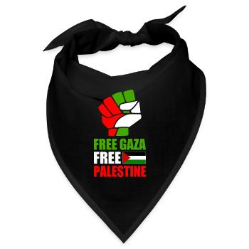 Free gaza Free palestine - Bandana - Schwarz - Vorne