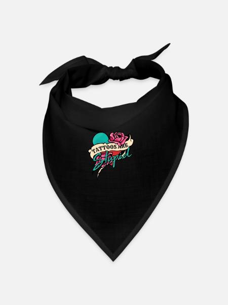 Les tatouages tribaux d'artiste d'encre de tatouage sont stupides - Bandana - noir - Devant