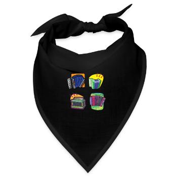 Accordion Polka Accordionist Concertina Squeeze - Bandana - Schwarz - Vorne