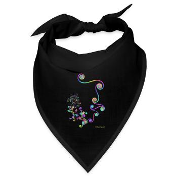 Evolution of Zeta - sehr bunt und im Format 3:2 - Bandana - Schwarz - Vorne