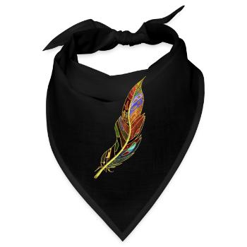 Feder - Bandana - Schwarz - Vorne