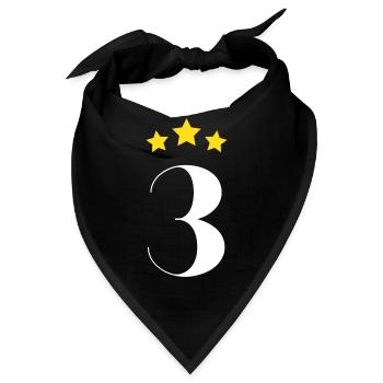 3. Jahrestag Stern - Bandana - Schwarz - Vorne