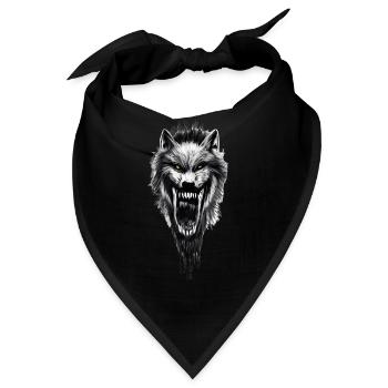 Werwolf gruselig Horror - Bandana - Schwarz - Vorne