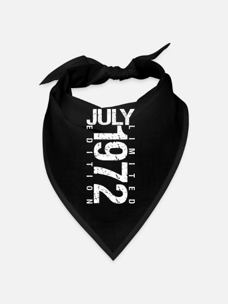 Juillet 1972 Juillet cadeau anniversaire July 1972 - Bandana - noir