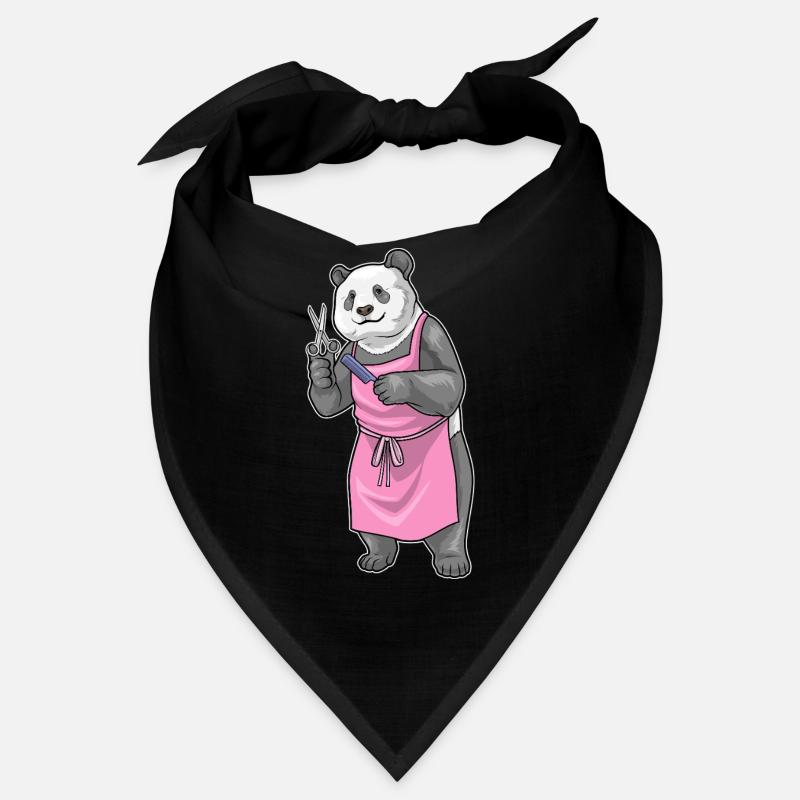 Panda Coiffe Ciseaux Peigne Bandana