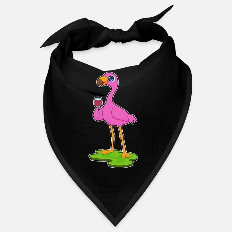 Flamingo Rotwein Bandana