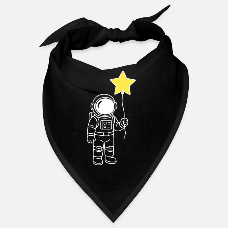 Astronaute avec ballon étoile – Œuvre d’art de l’espace Bandana