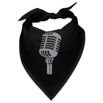 Mikrofon Sänger Mikrophon Musiker Musik - Bandana - Schwarz - Vorne