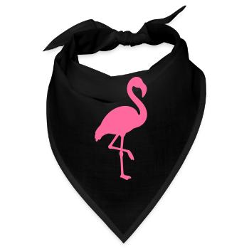 Flamingo Vektor - Bandana - Schwarz - Vorne