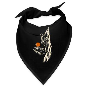 Klippenklettern – Klettern und Bergsteigen - Bandana - Schwarz - Vorne