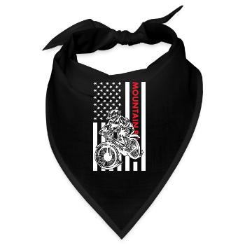 Biker Us Flag Mountain Biking - Bandana - Schwarz - Vorne