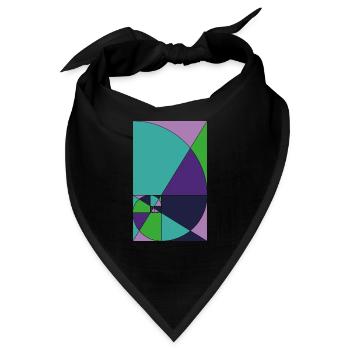 Spiral Geometrie Geschenk Fibonacci Folge Mathe - Bandana - Schwarz - Vorne