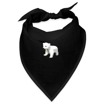 Eisbär Meeressäugetiere Meer Eber Polar Tier Geschenk - Bandana - Schwarz - Vorne