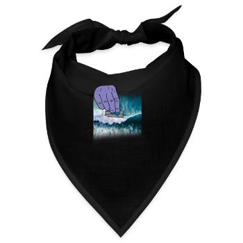 Kokain Cola Coca Line Blow Drug Sniff Snort Geschenk - Bandana - Schwarz - Vorne