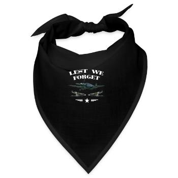 Lest We Forget Spitfire British Legion Veteran - Bandana - Schwarz - Vorne