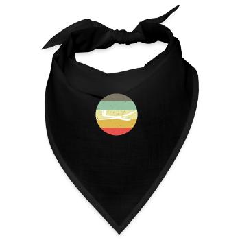 Gleitflugzeug | Segelflug Flugsport Pilot Geschenk - Bandana - Schwarz - Vorne
