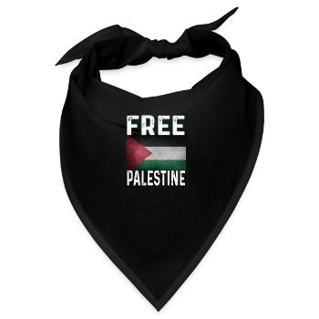 Free Gaza Free Palestine - Bandana - Schwarz - Vorne