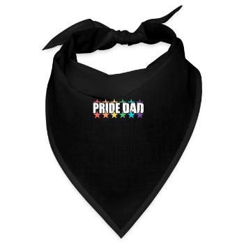 Pride Dad - LGBT Gay Pride Month Community - Bandana - Schwarz - Vorne