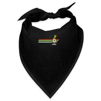 Ghana Black Stars Ghanaisch Fussball Fan Trikot - Bandana - Schwarz - Vorne