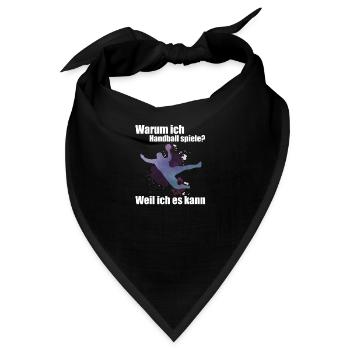 Handball Spruch Handballspieler Handballer Humor - Bandana - Schwarz - Vorne