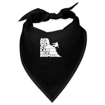 Aus Dem Weg Ich Kann Nicht Bremsen Ski Alpin - Bandana - Schwarz - Vorne