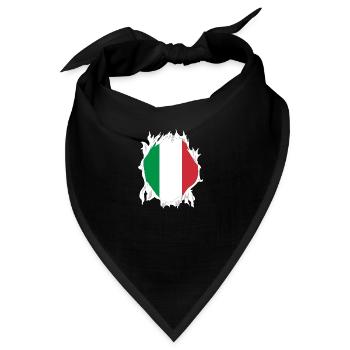 Flagge Italien Flagge, Italiens Flagge, flag Italy - Bandana - Schwarz - Vorne
