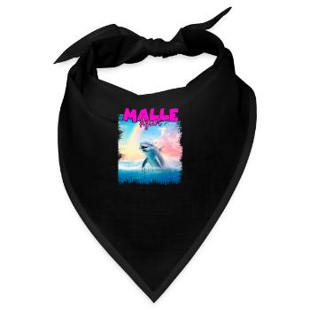 Mallefiziert Delfin Urlaub Mallorca Ibiza Malle - Bandana - Schwarz - Vorne