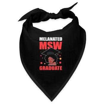 Master Studium Abschlussfeier Afro - Bandana - Schwarz - Vorne