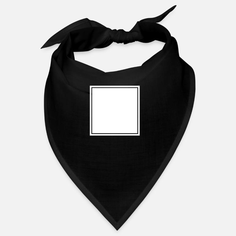 Carré blanc auto-conception - Bandana - noir