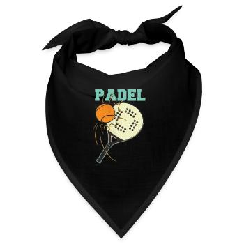 Padel Tennis Paddel Paddelball Padel Plattform - Bandana - Schwarz - Vorne