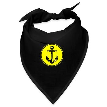 Anker Hafen Symbol - Bandana - Schwarz - Vorne