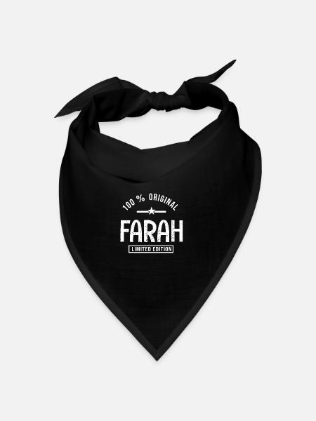 Farah shirt personnalisé prénom arabe Farah - Bandana - noir