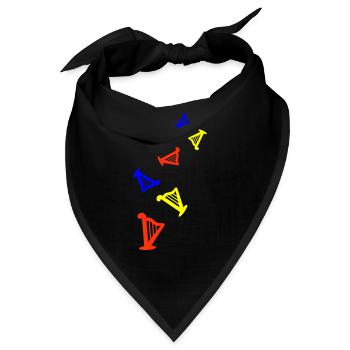 Harfe instrument - Bandana - Schwarz - Vorne