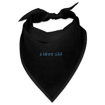 Skigebiete, Wortwolke, Snowboard - Bandana - Schwarz - Vorne