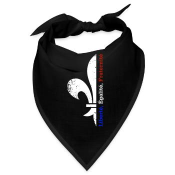 Liberté Égalité Fraternité - Bandana - Schwarz - Vorne