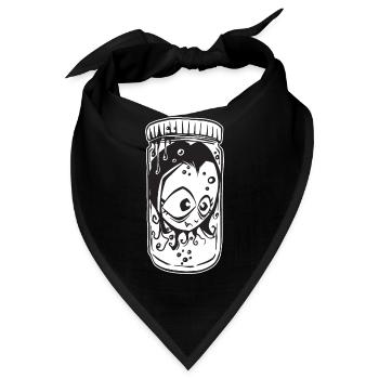Kopf in einer Vampirflasche - Bandana - Schwarz - Vorne