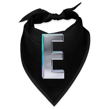 Chrome ,, E " Metallic - Bandana - Schwarz - Vorne