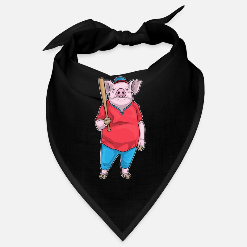 Pig Baseball Baseball Bat Bandana