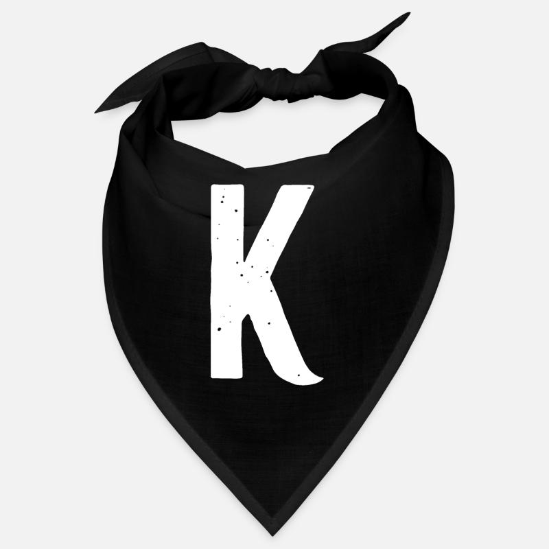 Lettre K - Bandana - noir