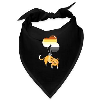 Katze Ballon Gay Bear Pride - Bandana - Schwarz - Vorne