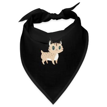 Süßer Luchs - Bandana - Schwarz - Vorne