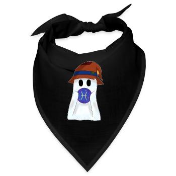 Kleiner Geist mit dem Sternzeichen Fische - Bandana - Schwarz - Vorne