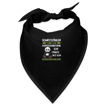 Schrittzähler sind für Fortgeschrittene Panda Bär - Bandana - Schwarz - Vorne