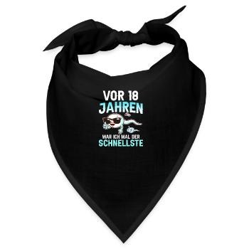Vor 18 Jahren war ich mal der Schnellste - Bandana - Schwarz - Vorne