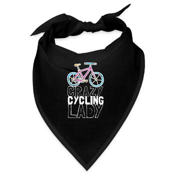 Fahrradfahren Fahrrad Verrückte Radfahrerin - Bandana - Schwarz - Vorne