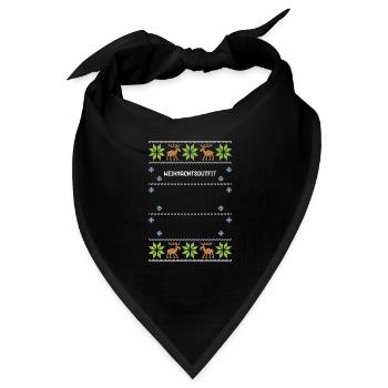 Weihnachtsoutfit - Ugly Christmas - Bandana - Schwarz - Vorne