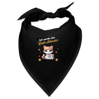 Ich werde eine große Schwester - Bandana - Schwarz - Vorne