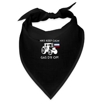 Unterstützt die Bauern! Bauernprotest-T-Shirt - Bandana - Schwarz - Vorne